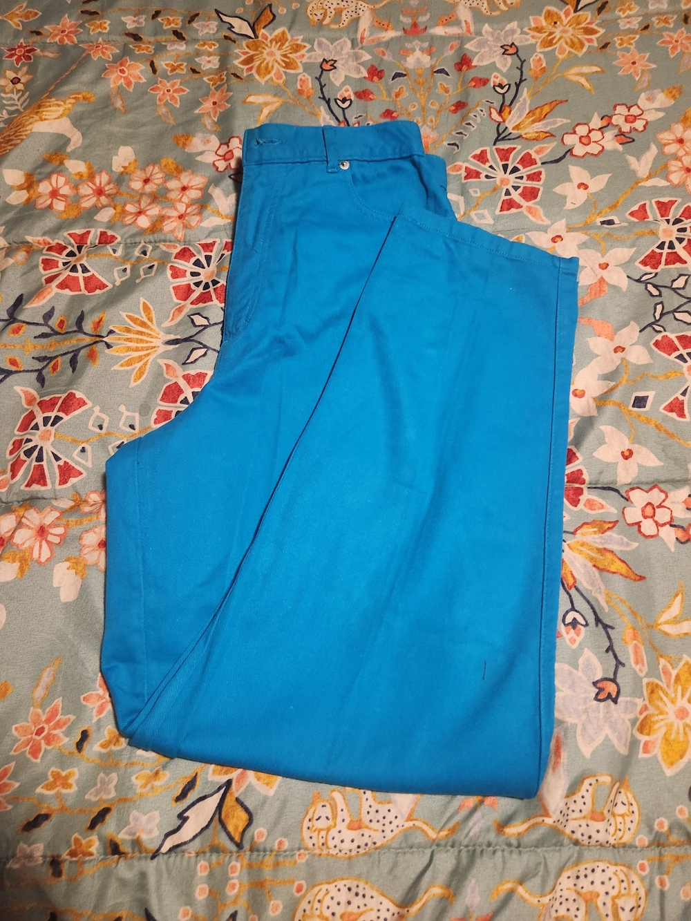 Women's Casual Bright Blue Pants